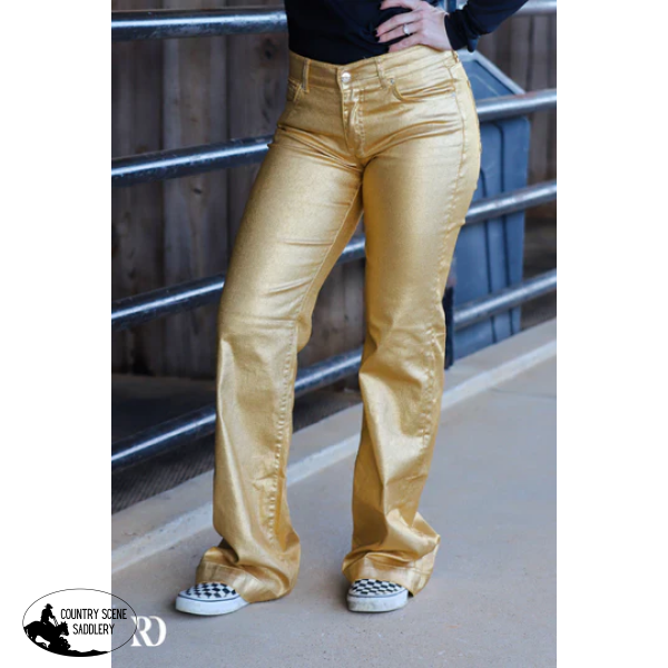 Gold Metallic Signature Trousers