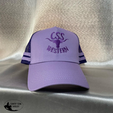 New! Css Western Caps Lilac/Purple Pony Tail