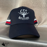 New! Css Western Caps Navy/Red