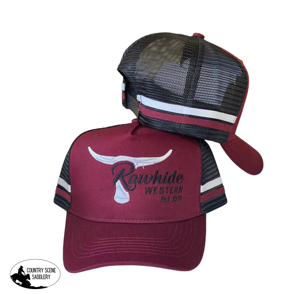 P4108 - Rawhide Maroon & Black Country Trucker Cap – Country Scene Saddlery  and Pet Supplies
