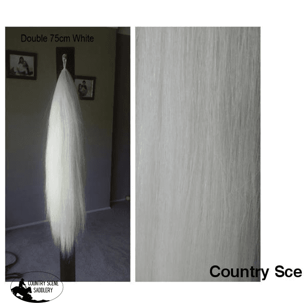 New! Pure White False Tail Postage Included Posted.* From Single / 75Cm
