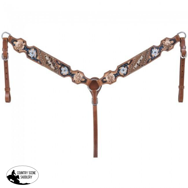 New! Savannah Breastplate Blue & Copper Posted.* Breastcollar#breastplate