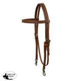 Showman Argentina Cow Leather Browband Headstall With Snap Ends Harness Western Bridle