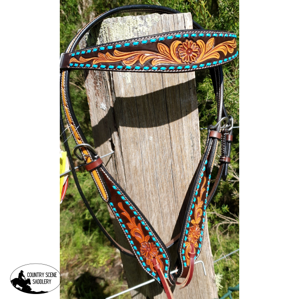New! Showman ® Argentina Cow Leather. Browband Headstall