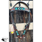 New! Showman ® Dark Brown Argentina Cow Leather. Leather Headstall