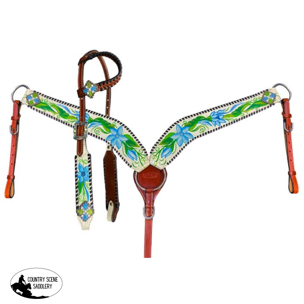 Showman ® One Ear Headstall And Breast Collar Set Tack Sets