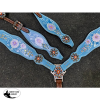 Showman ® One Ear Headstall And Painted Breast Collar Set Tack Sets