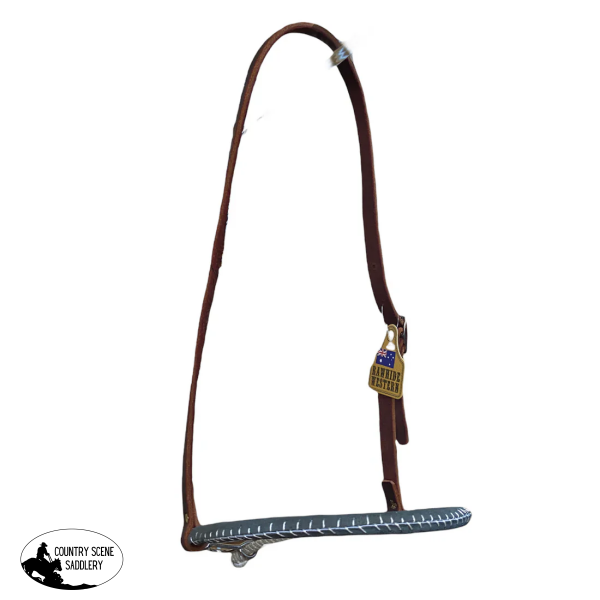 T5424 - Rope Noseband Leather Laced Tie Down Straps