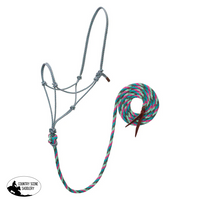 Weaver Ecoluxe Rope Halter And Lead Adjustable Cob To Full Size. / Green/Grey Leg Protection