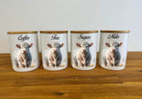 Country Storage Canisters - Charolais Mum & Calf Collection - Country Scene Saddlery and Pet Supplies
