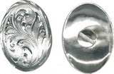 Concho Oval Silver 1 1/2" - Country Scene Saddlery and Pet Supplies