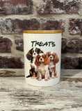 New! Dog Treat Canister - King Charles Spaniels - Country Scene Saddlery and Pet Supplies