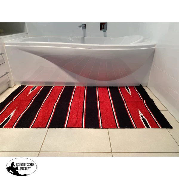 090019 - Boho Western Floormat Red/Black Homewares