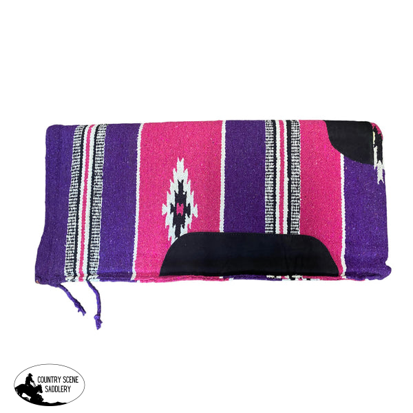 093639 - Navajo Removable Saddle Pad Pink/Purple Western Pad