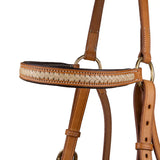 NEW! Syd Hill Rawhide Browband Barcoo Bridle Head- Chestnut - Country Scene Saddlery and Pet Supplies