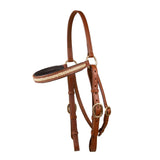 NEW! Syd Hill Rawhide Browband Barcoo Bridle Head- Chestnut - Country Scene Saddlery and Pet Supplies