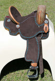 CSS Lightweight02 Buckstitched hornless Barrel Saddle - Country Scene Saddlery and Pet Supplies