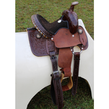 10,12 and 13 inch Buffalo Youth Barrel Style Saddle.