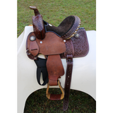 10,12 and 13 inch Buffalo Youth Barrel Style Saddle.