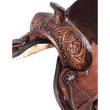 10 Double T Pony Saddle With Floral And Basketweave Western Barrel Youth