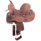 New! 10 Double T Youth Hard Seat Barrel Style Saddle With Extra Deep Seat. ~ Posted.*