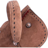 New! 10 Double T Youth Hard Seat Barrel Style Saddle With Extra Deep Seat And Buckstitch Trim.~
