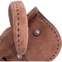 New! 10 Double T Youth Hard Seat Barrel Style Saddle With Extra Deep Seat And Buckstitch Trim.~