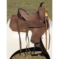 10’ Double T Youth/Pony Chocolate Roughout Barrel Saddle.