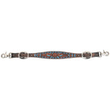 New! BRONCO BLUE TEXAS FLOWER BROWBAND HEADSTALL AND BREASTCOLLAR SET - Country Scene Saddlery and Pet Supplies
