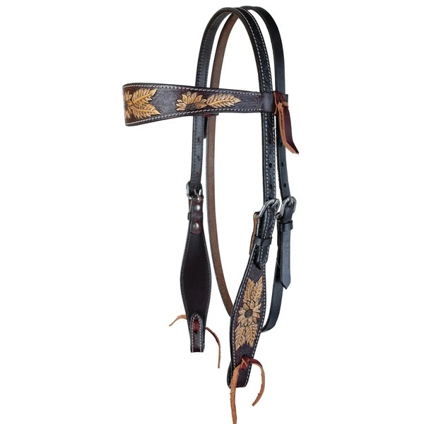 New! Golden Sunflower Browband Headstall