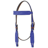 New! Marfa Lights Suede Browband Royal - Country Scene Saddlery and Pet Supplies
