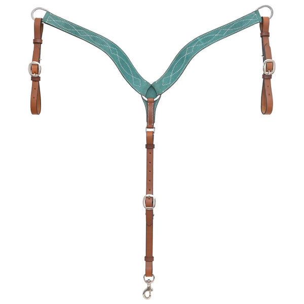 New! Marfa Lights Suede Breast Collar Royal Teal.