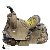 10"DOUBLE T Rough Out Barrel style saddle - Country Scene Saddlery and Pet Supplies