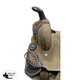 10"DOUBLE T Rough Out Barrel style saddle - Country Scene Saddlery and Pet Supplies