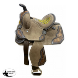10"DOUBLE T Rough Out Barrel style saddle - Country Scene Saddlery and Pet Supplies
