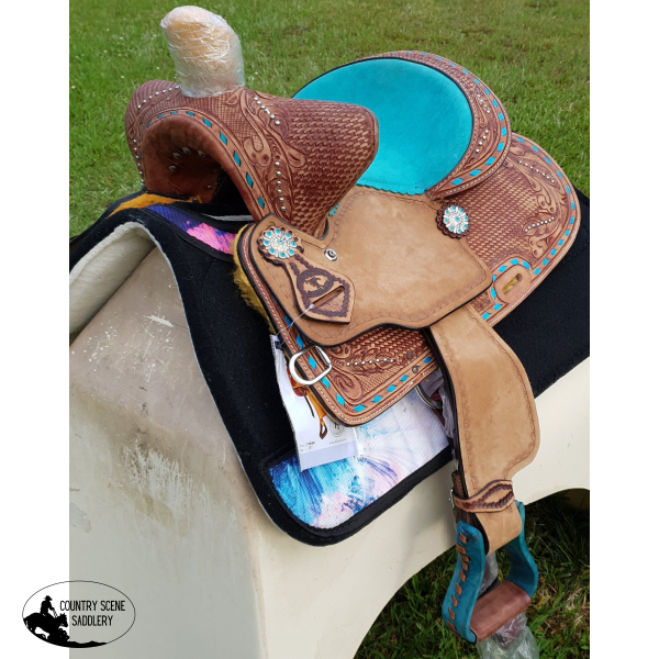 New! 12 13 Double T Youth Bear Trap Style Saddle Posted* Western Saddles