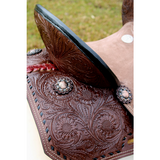 12’’/ 13’’ Double T Youth Hard Seat Barrel style saddle.
