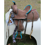 12"/ 13" Double T Youth Hard Seat Barrel style saddle. - Country Scene Saddlery and Pet Supplies