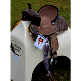 12’’/ 13’’ Double T Youth Hard Seat Barrel style saddle.