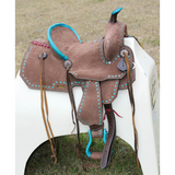 12"/ 13" Double T Youth Hard Seat Barrel style saddle. - Country Scene Saddlery and Pet Supplies