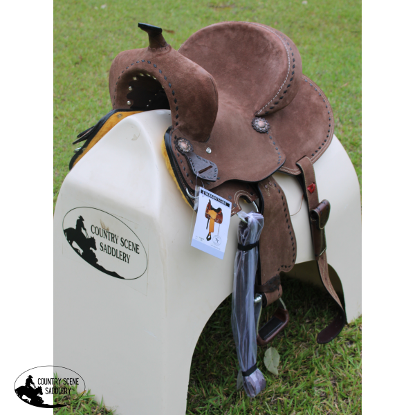 12’’ 13’’ Double T Youth Hard Seat Barrel Style Saddle
