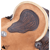 New! 12Double T Hard Seat Roper Style Saddle With Basketweave And Feather Tooling. ~ Posted.* Show