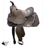 12" DOUBLE T Rough Out Barrel style saddle Semi QH. - Country Scene Saddlery and Pet Supplies