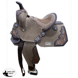 12" DOUBLE T Rough Out Barrel style saddle - Country Scene Saddlery and Pet Supplies