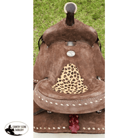 12 Double T Youth Hard Seat Barrel Style Saddle With Cheetah