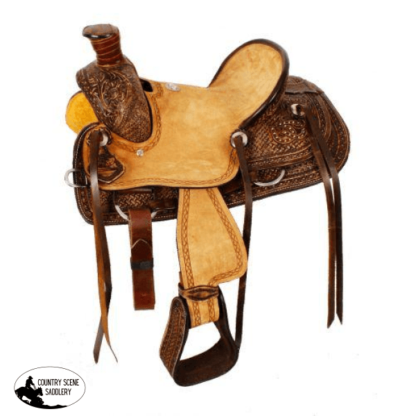 New! 12 Double T Youth Hard Seat Roper Style Saddle ~ Posted*