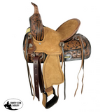 12" Double T Youth ranch style hard seat saddle - Country Scene Saddlery and Pet Supplies