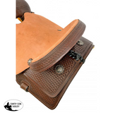 13 Barrel Style Hard Seat Youth Saddle With Basket Tooling.. (Semi-Qh Bars)