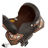 New! 13 Circle S Trail Saddle With Wave Print Border. Posted.*~