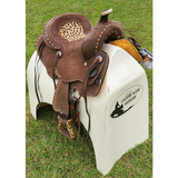13 Double T Youth Hard Seat Barrel Style Saddle With Cheetah